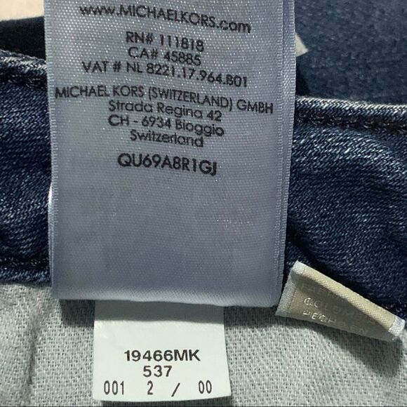 Michael Kors Women’s Straight Leg Skinny Blue Jeans SZ 2 - Picture 6 of 9